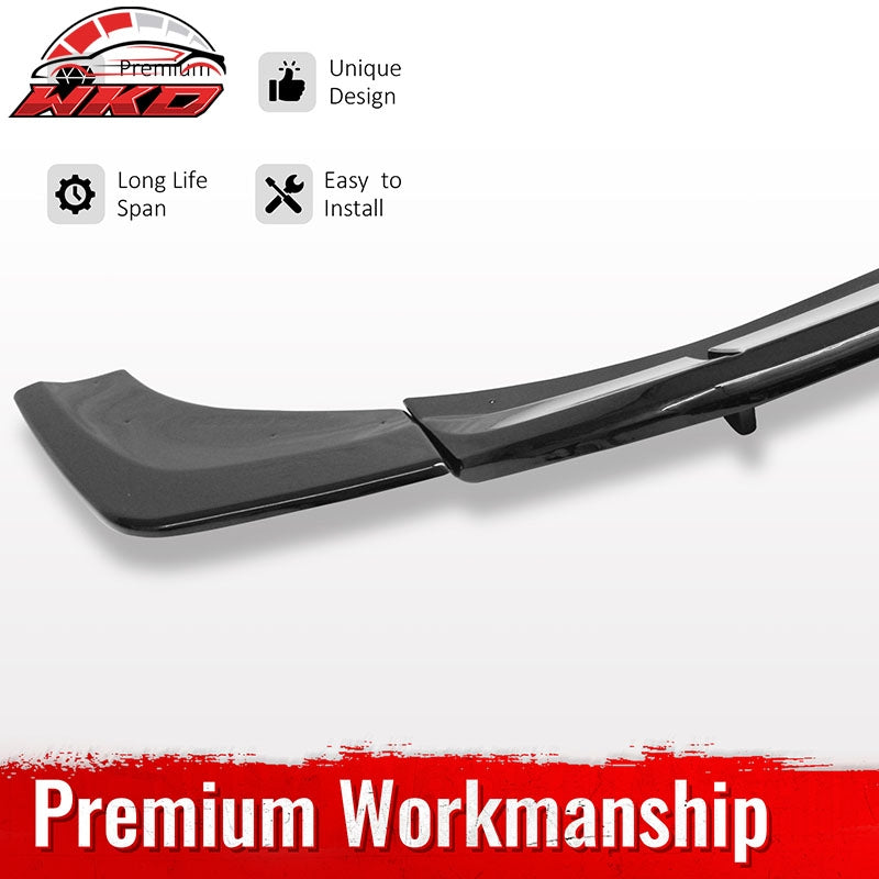 Fits 23-26 Alfa Romeo Tonale IKON Style Rear Bumper Diffuser 3PC Gloss Black ABS