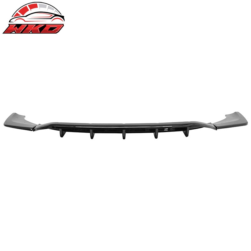 Fits 23-26 Alfa Romeo Tonale IKON Style Rear Bumper Diffuser 3PC Gloss Black ABS