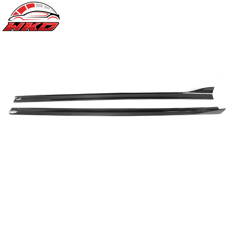 Fits 14-17 Audi A3 S Line S3 JC Style 2PCS Side Skirts Panel Matte Carbon Fiber