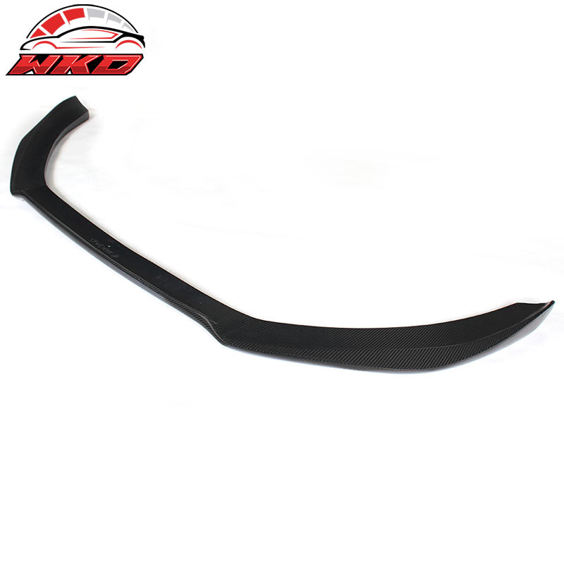 Wholesale 09-12 Audi A4 B8 Sedan STK Style Front Bumper Lip - Matte Carbon Fiber