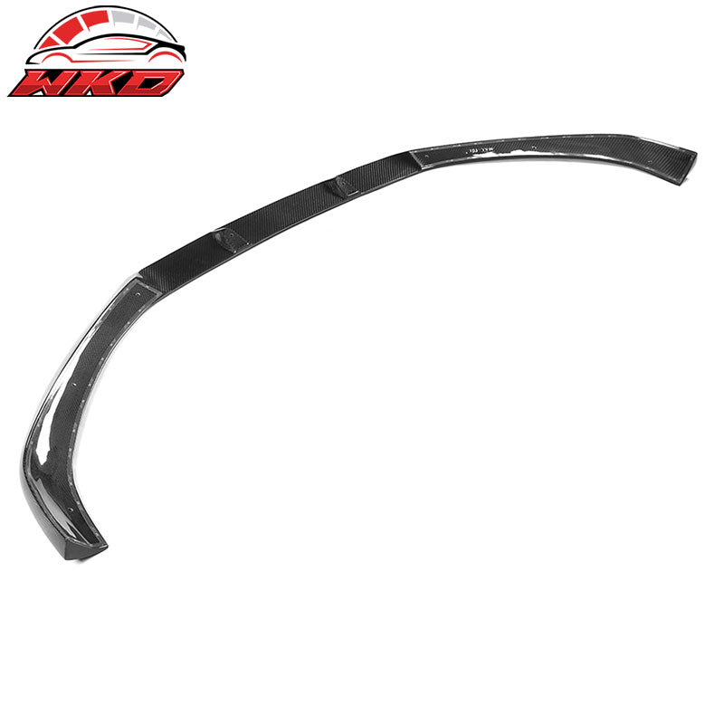 Fits 17-19 Audi A4 B9 Sedan JC Style Front Bumper Lip - Matte Carbon Fiber
