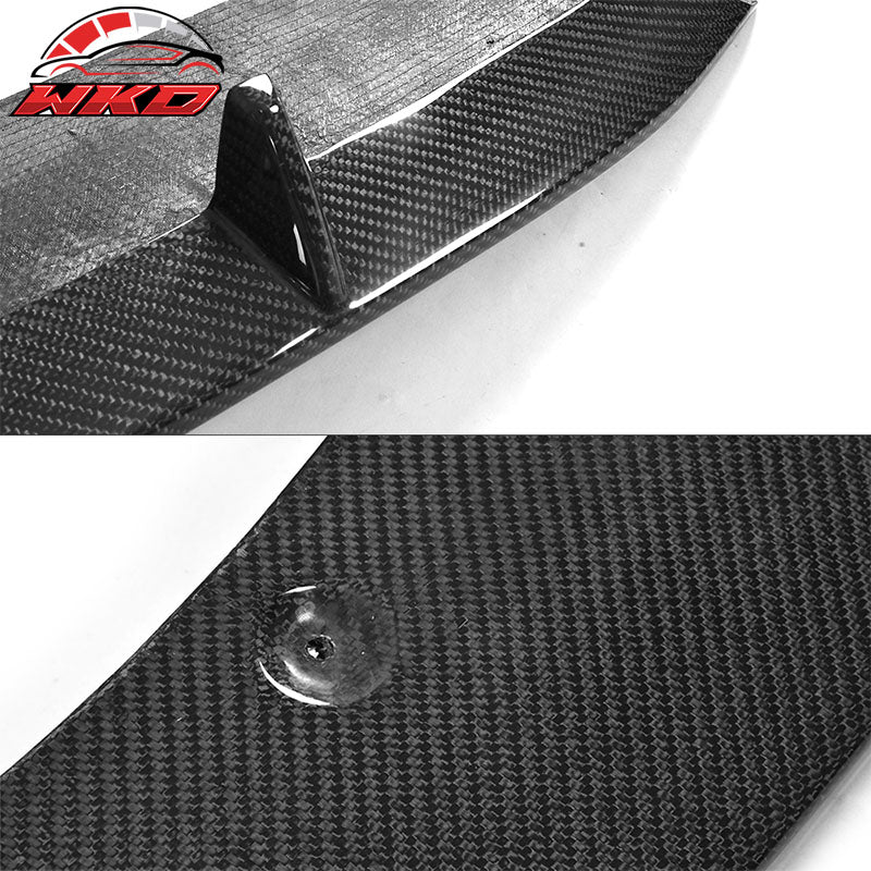 Fits 17-19 Audi A4 S4 B9 Sedan JC Style 3PCS Front Bumper Lip Matte Carbon Fiber