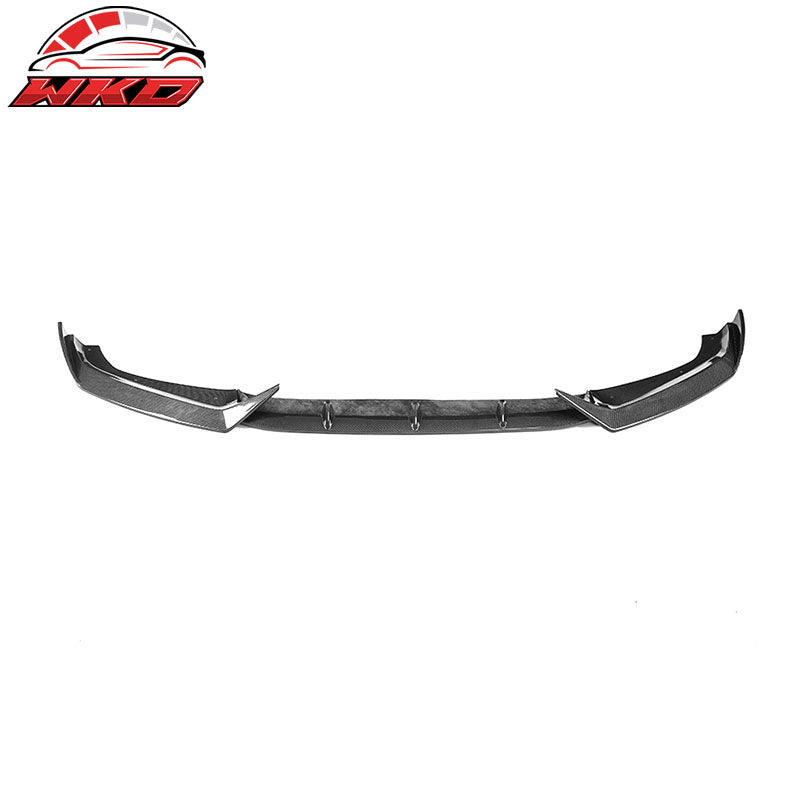 Fits 17-19 Audi A4 S4 B9 Sedan JC Style 3PCS Front Bumper Lip Carbon Fiber CF