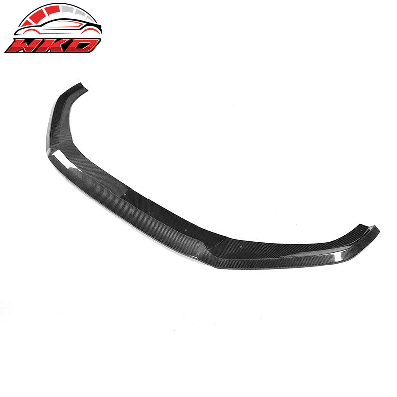 Fits 17-19 Audi A4 B9 Sedan JC Style Front Bumper Lip Spoiler Matte Carbon Fiber