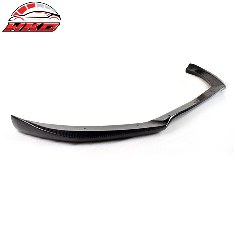 Fits 13-16 Audi A4 B8.5 Sedan STK Style Front Bumper Lip Kit Matte Carbon Fiber