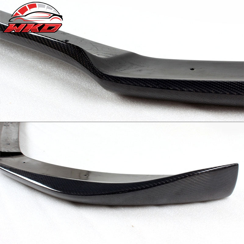 Fits 13-16 Audi A4 B8.5 Sedan STK Style Front Bumper Lip Kit Matte Carbon Fiber