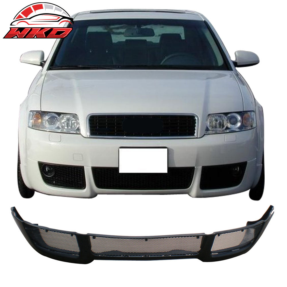 Fits 02-05 Audi A4 B6 V Style Front Bumper Lip Spoiler Splitter - PU