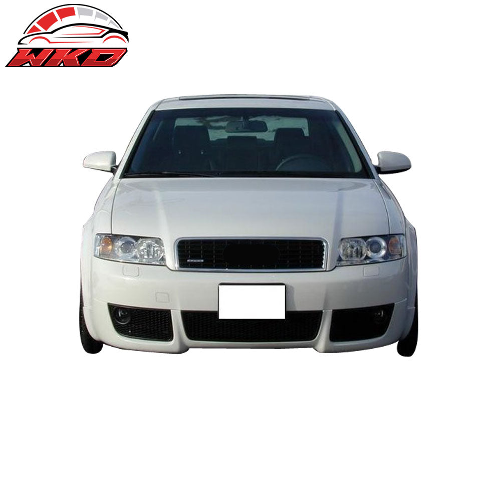 Fits 02-05 Audi A4 B6 V Style Front Bumper Lip Spoiler Splitter - PU