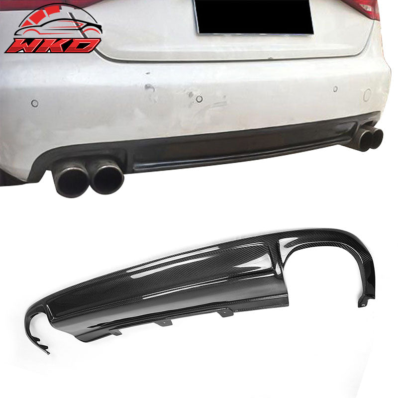 Wholesale 09-12 Audi A4 B8 Sedan S4 Style Matte Carbon Fiber Rear Bumper Lip Diffuser - Wikond Auto