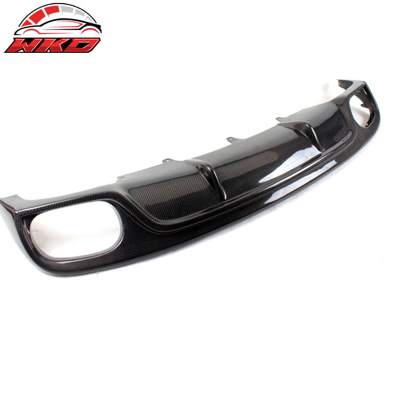 Fits 13-16 Audi A4 B9 Standard R Style Rear Bumper Lip Diffuser CF Carbon Fiber