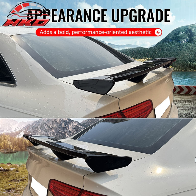 Wholesale For 17-24 Audi A4 S4 Sedan 54" PRO Style Rear Trunk Spoiler Wing Gloss Black ABS - Wikond Auto