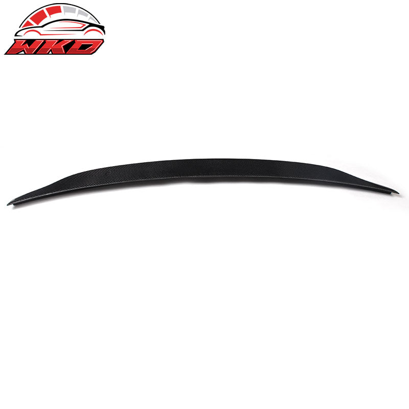 Fits 09-16 Audi A4 B8 Sedan Caractere Style Trunk Spoiler Lip Matte Carbon Fiber
