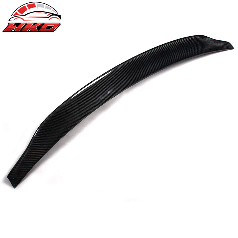 Fits 09-16 Audi A4 B8 Sedan Caractere Style Trunk Spoiler Lip Matte Carbon Fiber