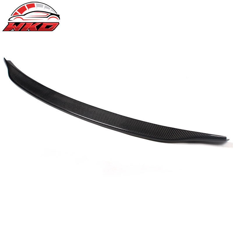 Fits 09-16 Audi A4 B8 Sedan Caractere Style Trunk Spoiler Lip Matte Carbon Fiber
