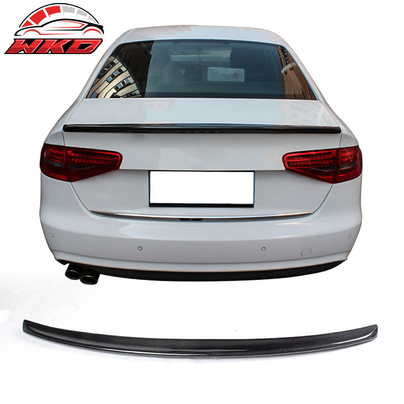 Fits 09-16 Audi A4 B8 Sedan OE Style Trunk Spoiler Wing - Matte Carbon Fiber