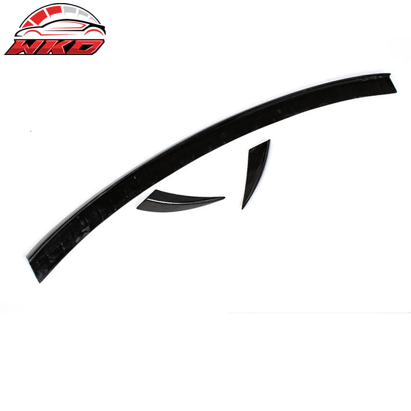 Fits 09-16 Audi A4 B8 Sedan ABT Style Trunk Spoiler Wing 3PC Matte Carbon Fiber