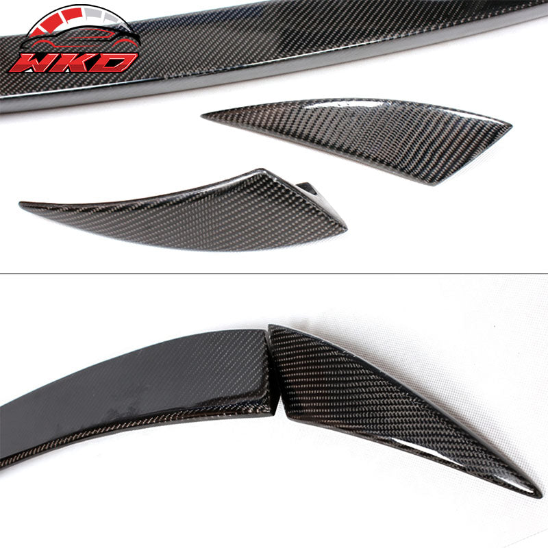 Fits 09-16 Audi A4 B8 Sedan ABT Style Trunk Spoiler Wing 3PC Matte Carbon Fiber