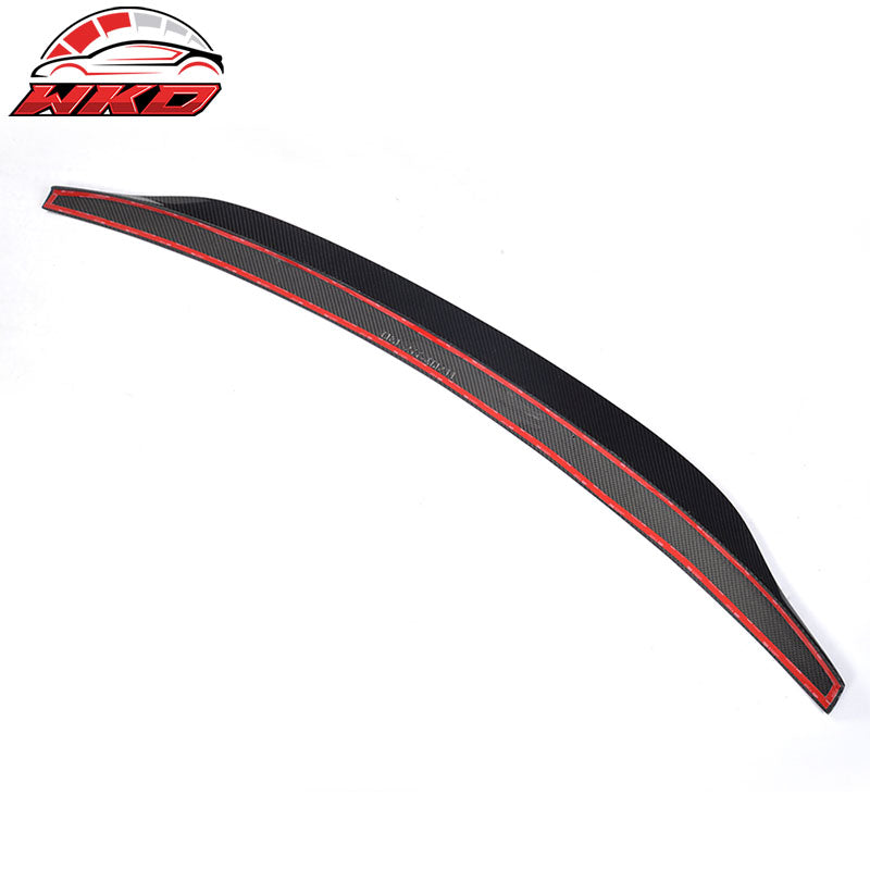Fits 17-25 Audi A4 & Quattro S4 B9 CA Style Trunk Spoiler Matte Carbon Fiber