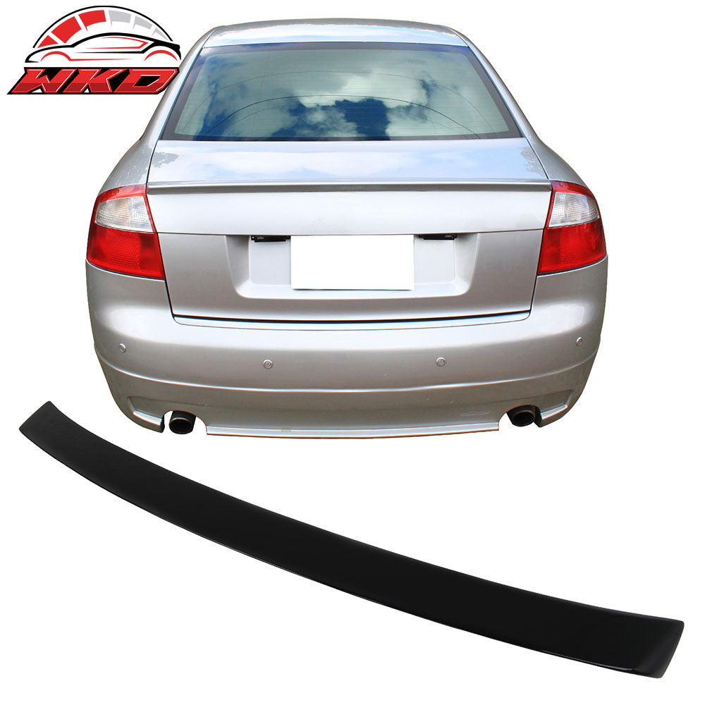 Fits 02-05 Audi A4 B6 Sedan ABT Style Rear Trunk Spoiler Lip Painted #LY9B Black