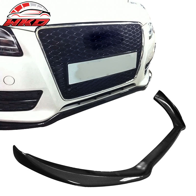 Fits 14-16 Audi A5 Quattro P Style Front Bumper Lip Spoiler - Matte Carbon Fiber