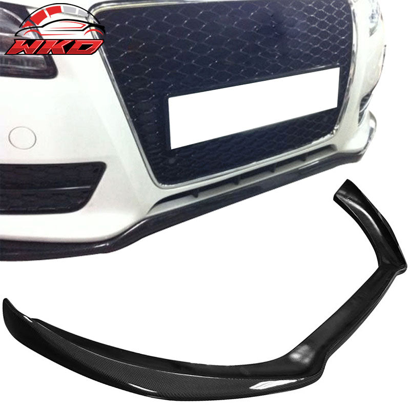 Fits 14-16 Audi A5 Quattro P Style Front Bumper Lip Spoiler - Carbon Fiber CF