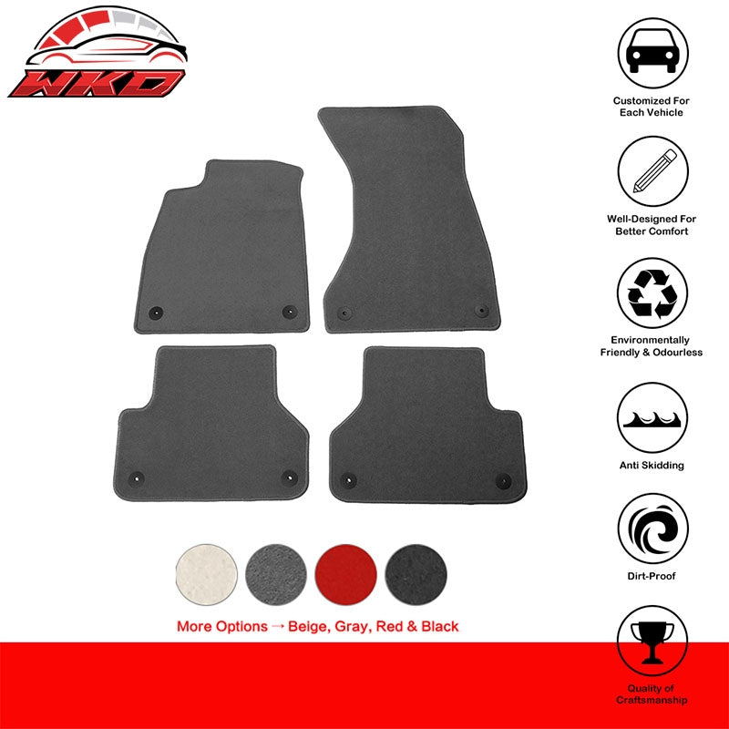 Fits 18-24 Audi A5 RS5 S5 Sportback Nylon Floor Mat Liner Gray Front Rear Carpet