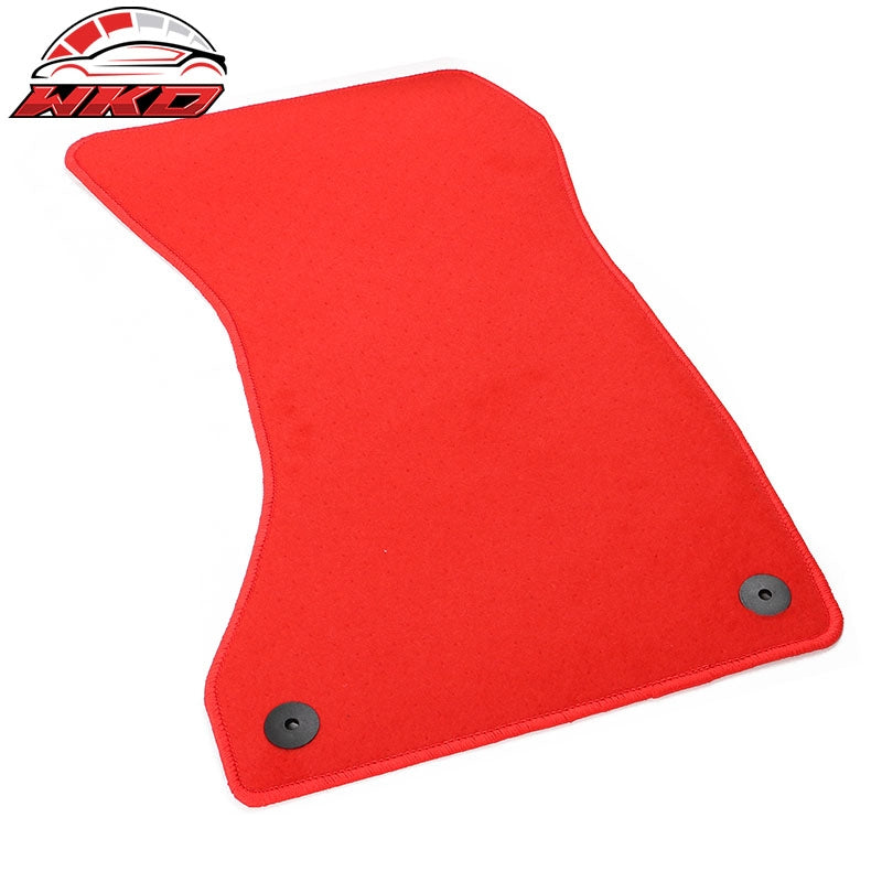Fits 18-24 Audi A5 RS5 S5 Sportback Nylon Floor Mats Liner Red Front Rear Carpet