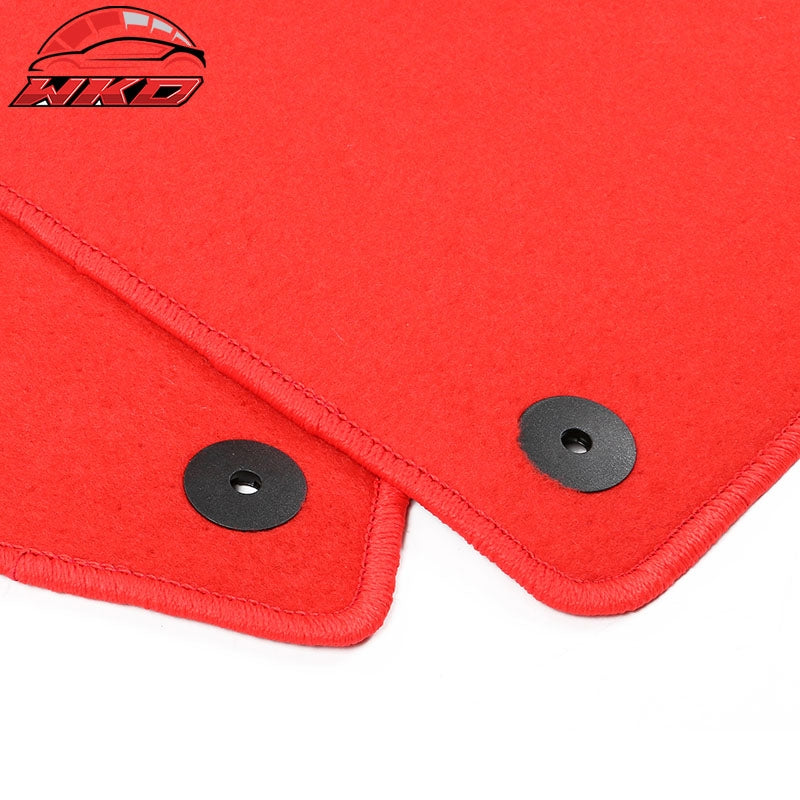Fits 18-24 Audi A5 RS5 S5 Sportback Nylon Floor Mats Liner Red Front Rear Carpet