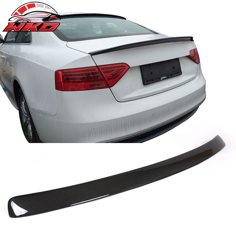Fits 08-16 Audi A5 B8 13-15 RS5 Coupe CA Style Roof Spoiler Matte Carbon Fiber