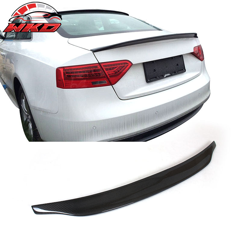 Fits 08-17 Audi A5 B8 B8.5 Coupe CA Style Matte Carbon Fiber Trunk Spoiler