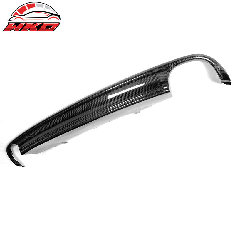 Fits 12-15 Audi A6 C7 Sedan S6 Style Rear Bumper Lip Diffuser Matte Carbon Fiber