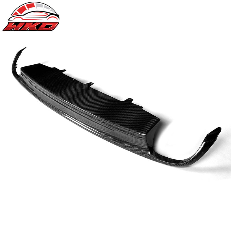 Fits 12-15 Audi A6 C7 Sedan S6 Style Rear Bumper Lip Diffuser Matte Carbon Fiber