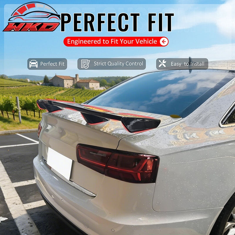 Wholesale For 12-18 Audi A6 S6 Sedan 54" PRO Style Rear Trunk Spoiler Wing Gloss Black ABS - Wikond Auto
