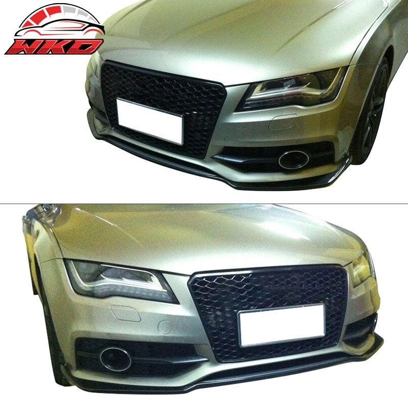 Wholesale 12-14 Audi A7 4G8 Sedan S-Line JC Style Front Bumper Lip Matte Carbon Fiber - Wikond Auto