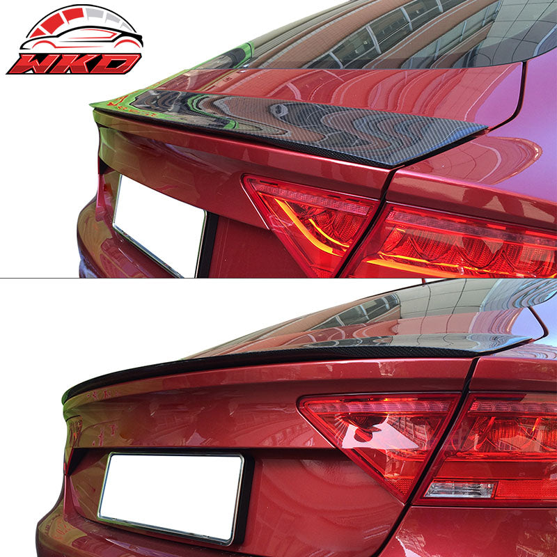 Fits 12-18 Audi A7 S7 RS7 OE Style Rear Trunk Spoiler Wing Lip Carbon Fiber CF