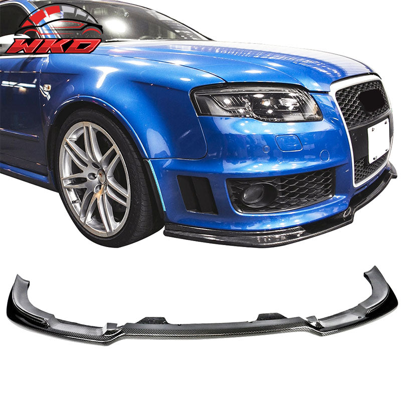 Wholesale 06-08 Audi A4 B7 Sedan 4Dr Front Bumper Lip Chin Spoiler Matte Carbon Fiber