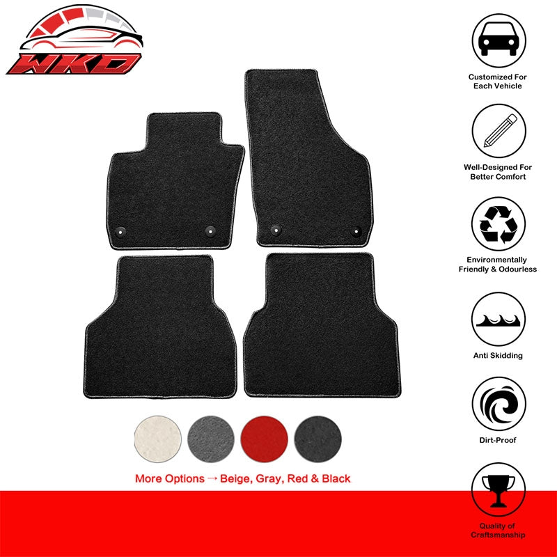 Fits 15-18 Audi Q3 Nylon Black Floor Mats Carpet 4PC Set