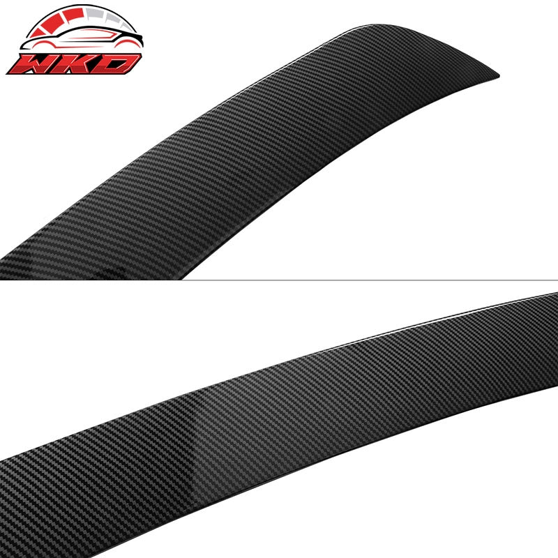 For 19-25 Audi Q3 IKON ABS Add-on Rear Trunk Spoiler Wing Lip Carbon Fiber Print