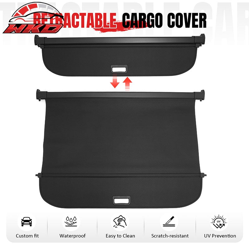 Fits 18-24 Audi Q5 & SQ5 Flip Cover Style Rear Cargo Cover Carbon Fiber Texture