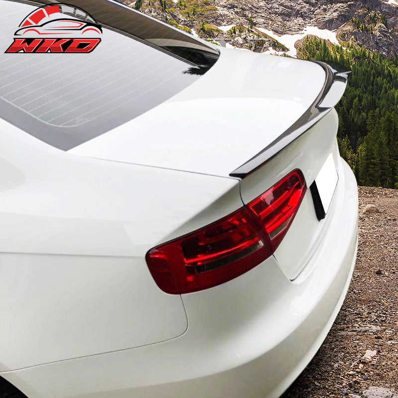 Fits 13-16 Audi A4 B8.5 M4 Style Rear Trunk Spoiler Lid Wing Lip CF Carbon Fiber