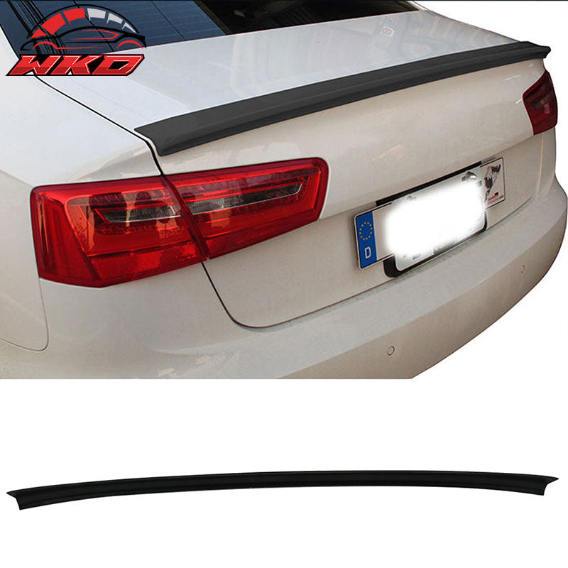 Fits 12-14 Audi A6 C7 Sedan DTO Style Rear Trunk Spoiler Wing Lip Unpainted ABS