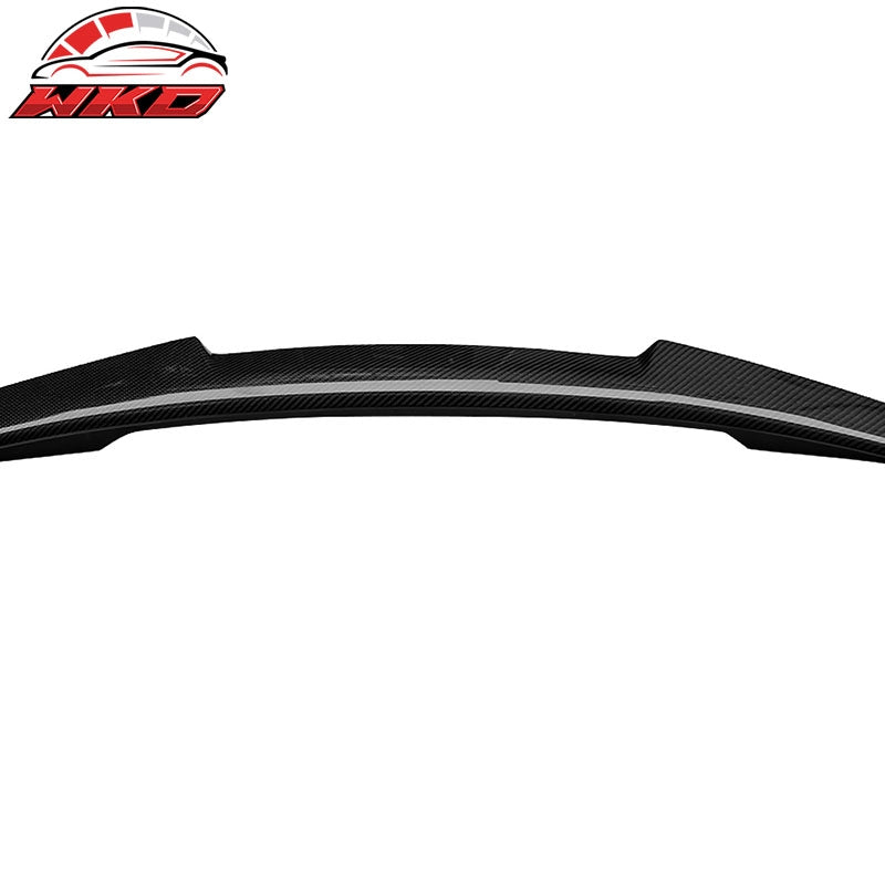 Fits 17-25 Audi A4 S4 M4 Style Rear Trunk Spoiler Wing Lip Matte Carbon Fiber