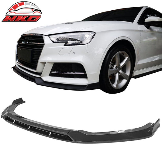 Wholesale 2017：C2020 Audi S3 A3 8V S-Line IKON Front Bumper Lip Spoiler Gloss Black PP - Wikond Auto
