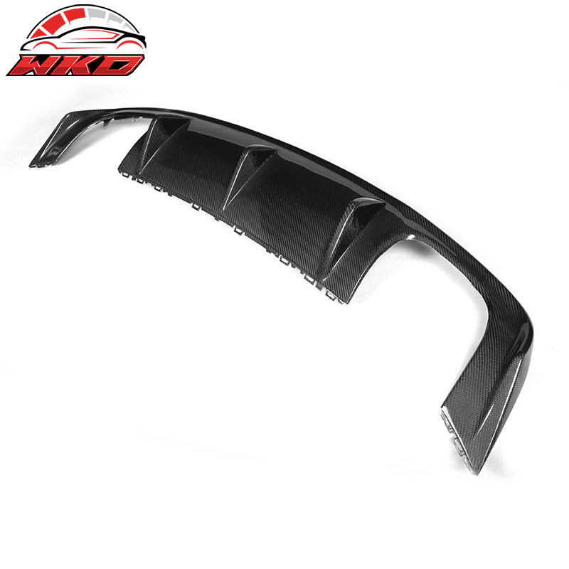 Fits 13-16 Audi S3 8V Sedan OE Style Rear Bumper Lip Diffuser Matte Carbon Fiber