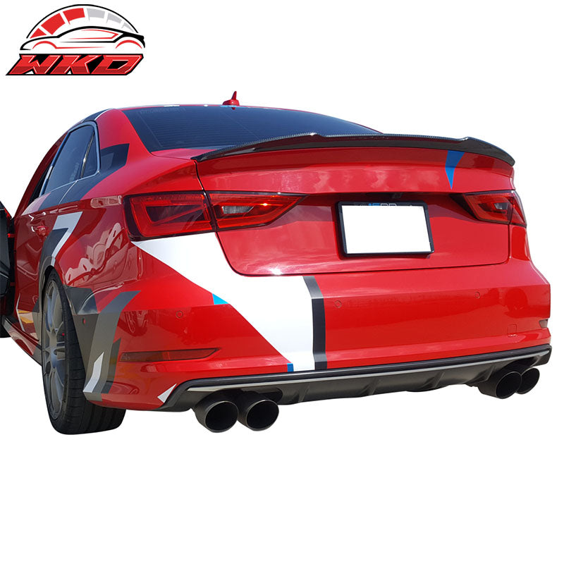 Wholesale 15-17 Audi S3 8V Sedan JC Style Rear Trunk Spoiler Wing Matte Carbon Fiber - Wikond Auto