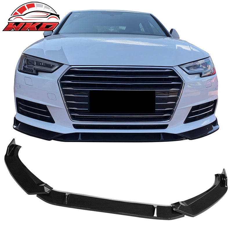 Wholesale 2017¨C2018 Audi S4 A4 Quattro B9 Front Bumper Lip Spoiler Carbon Fiber Print