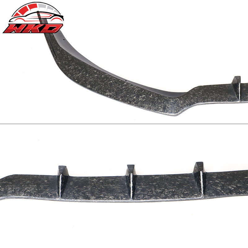 Fit 12-16 Audi S5 Facelift B8 2dr 4dr Front Bumper Lip Forged Matte Carbon Fiber