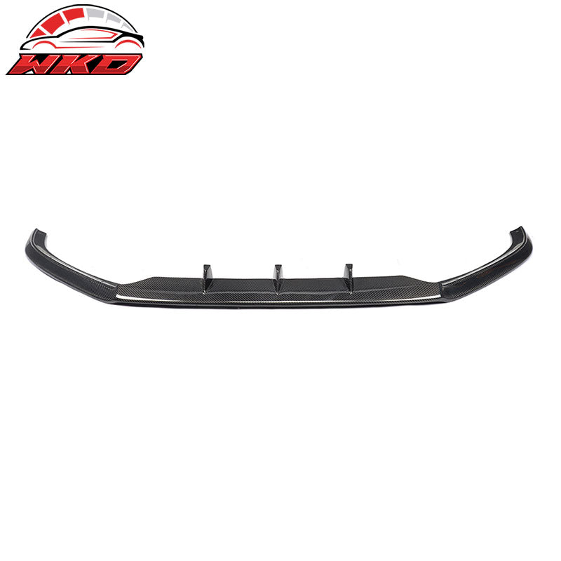 Fits 13-16 Audi S5 8V Coupe JC Style Front Bumper Lip - Matte Carbon Fiber
