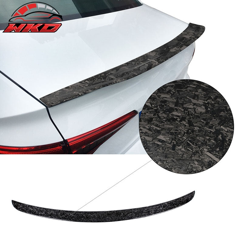 Fits 17-25 Audi A4 B9 S4 Style Trunk Spoiler Forged Carbon Fiber