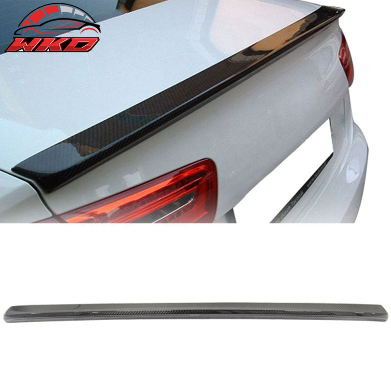 Fits 12-14 Audi A6 C7 D Style Carbon Fiber CF Trunk Spoiler Wing